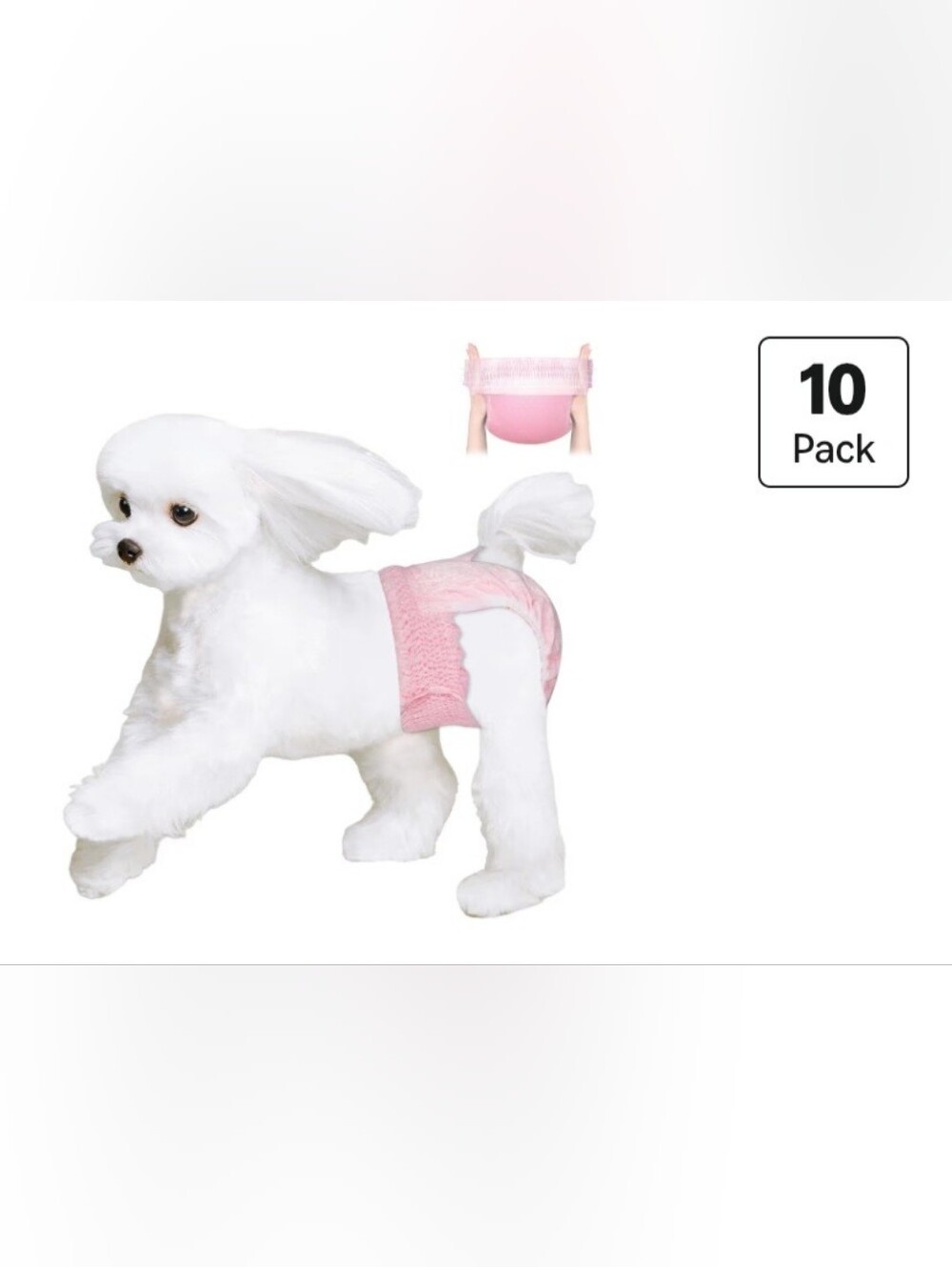 Soft Pink Elastic Waist Diaper